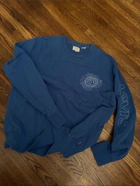 Levi's Men's Blue Logo Crewneck Sweatshirt